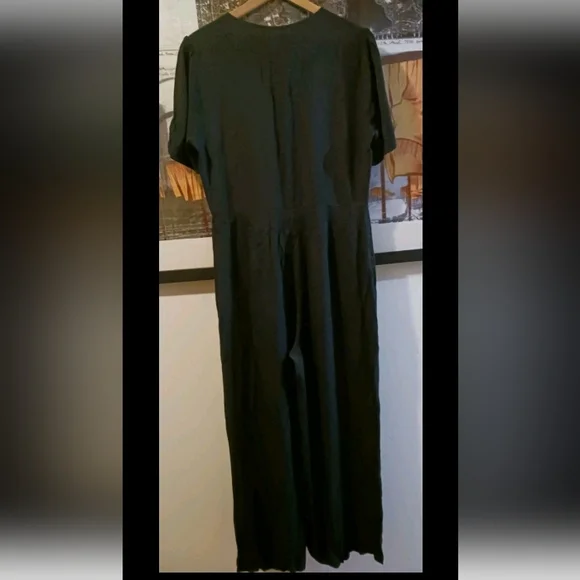 NWT Reformation France Black Jumpsuit Size 10 - Picture 6 of 10